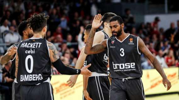 EuroLeague – Il Bamberg rischia nel finale ma batte il Baskonia: seconda vittoria consecutiva per coach Trinchieri