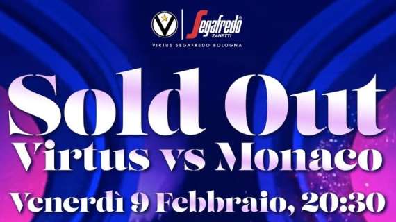 EL - Virtus Bologna, Segafredo Arena sold out contro il Monaco