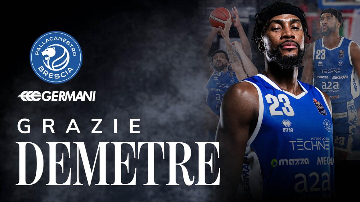 La Pallacanestro Brescia saluta e ringrazia Demetre Rivers
