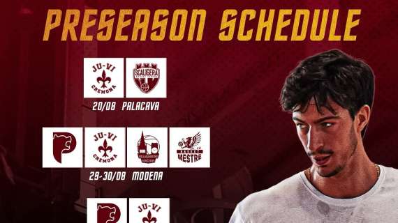 A2 - JuVi Cremona, il calendario della pre-season 2025/26
