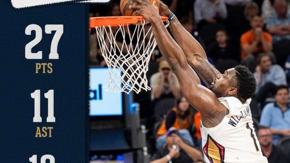 NBA - Zion Williamson, prima tripla doppia in carriera: i Pelicans battono i Suns