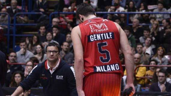 Olimpia Milano: In giornata l'entità dello stop di Gentile, che si sfoga un instagram