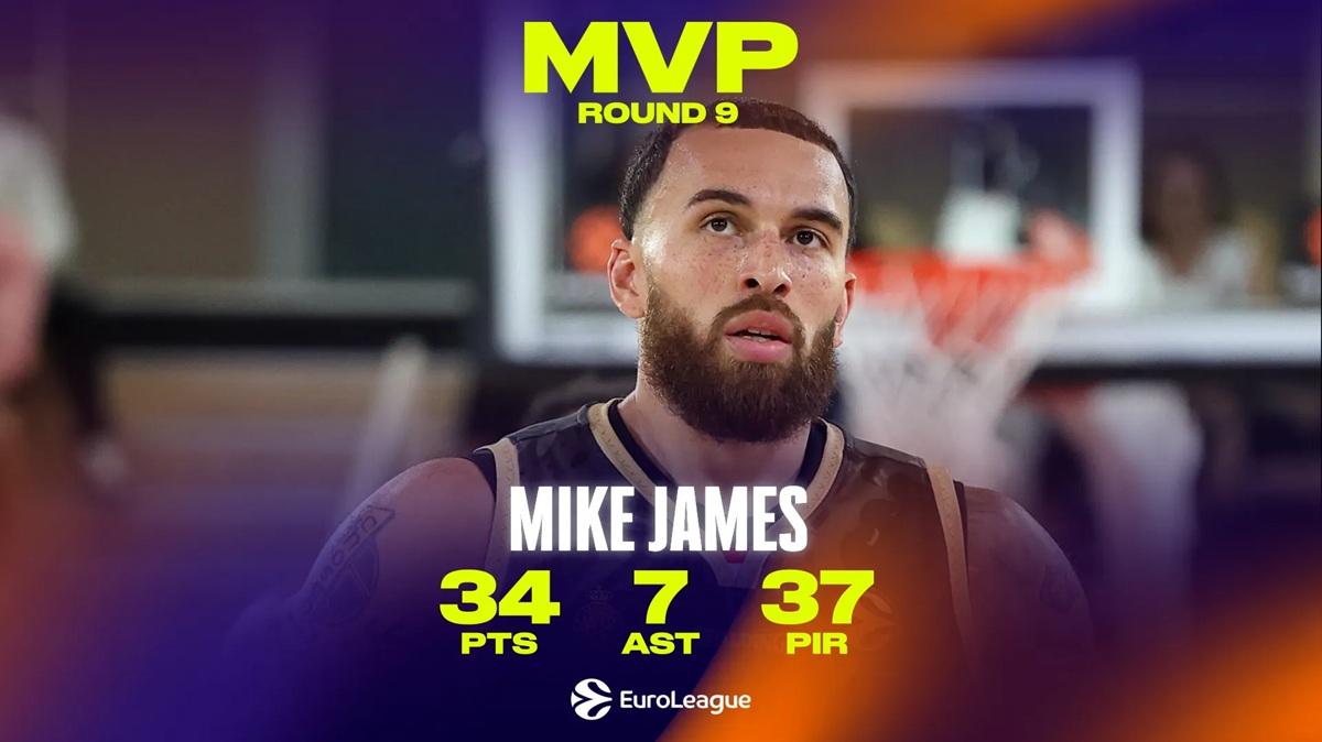 Mike James dell'AS Monaco è l'MVP del Round 9 di EuroLeague