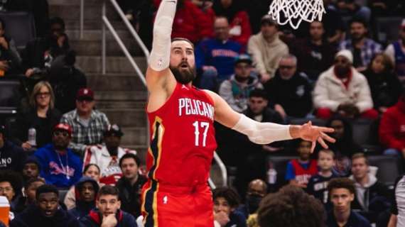 NBA - Valanciunas domina i tabelloni, i Pelicans passano a Detroit