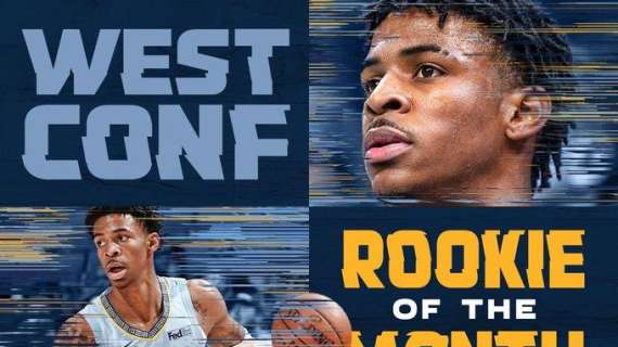 NBA - Ja Morant dei Grizzlies nominato Western Conference Rookie of the Month