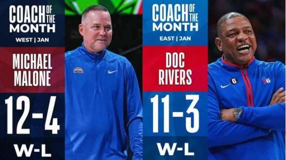 NBA - Coaches of the Month: Mike Malone e Doc Rivers sugli scudi