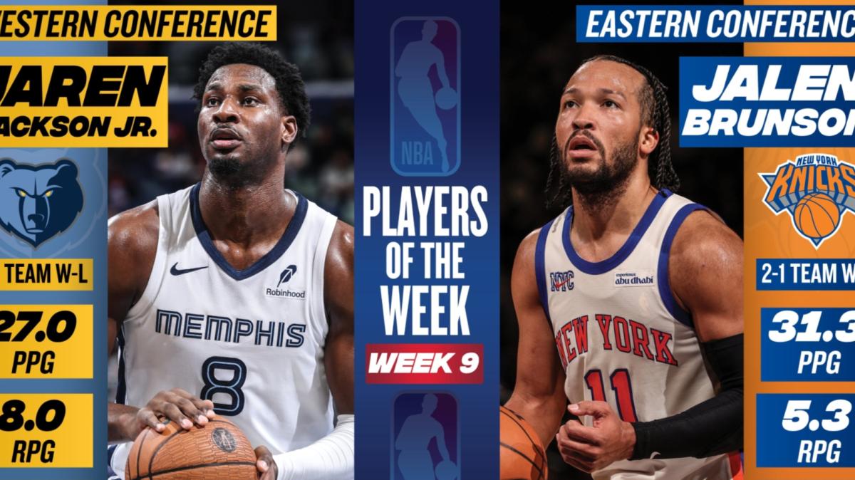 Jaren Jackson Jr. e Jalen Brunson sono stati nominati Giocatori della Settimana NBA