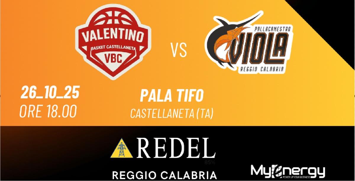 Serie B - Appuntamento a Castellaneta per la Redel Viola Reggio Calabria