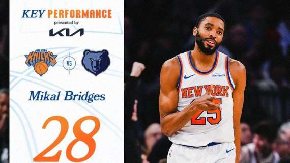 NBA - La transizione dei Knicks è troppo veloce per i Grizzlies