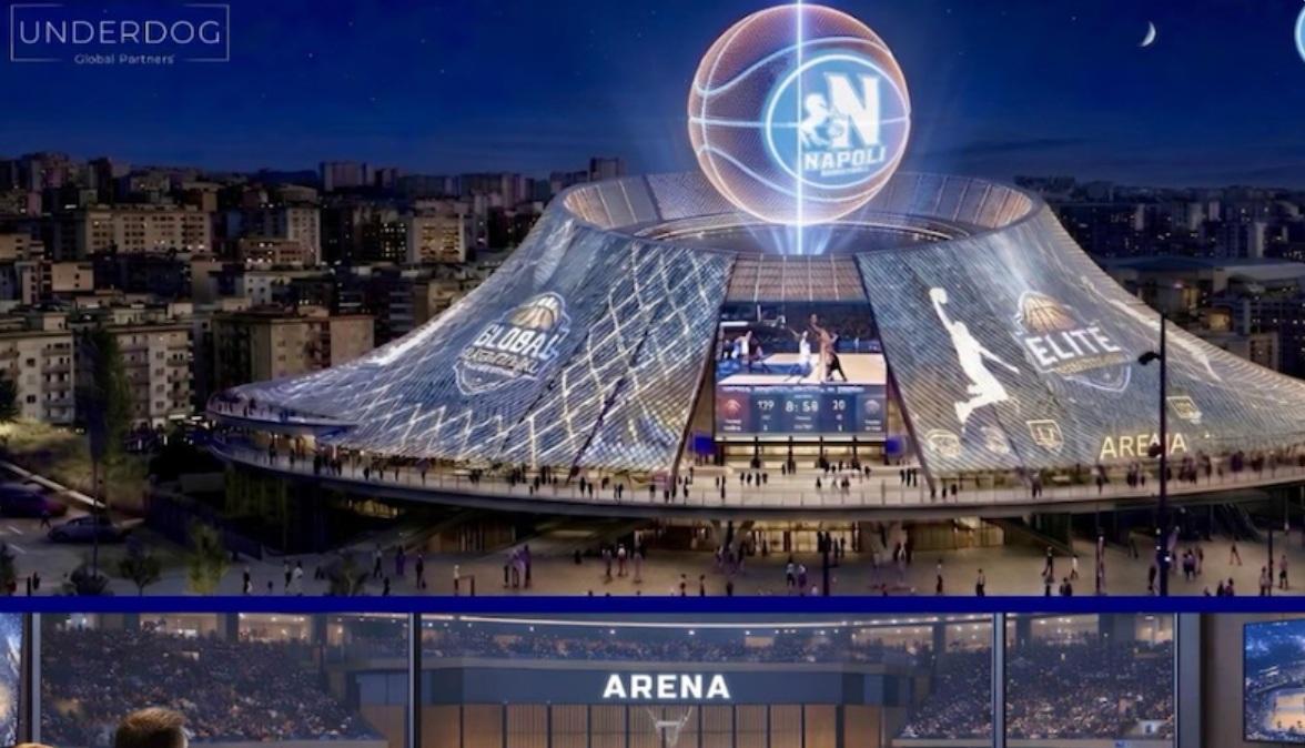 Napoli fa sul serio: ecco l'Arena per EuroLega o NBA a forma di Vesuvio