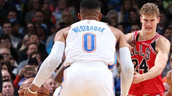 NBA - I Bulls non possono trattenere i Thunder di Westbrook, nemmeno litigando