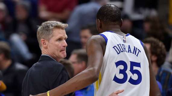 NBA - Steve Kerr condivide l'analisi del sistema Warriors di Kevin Durant