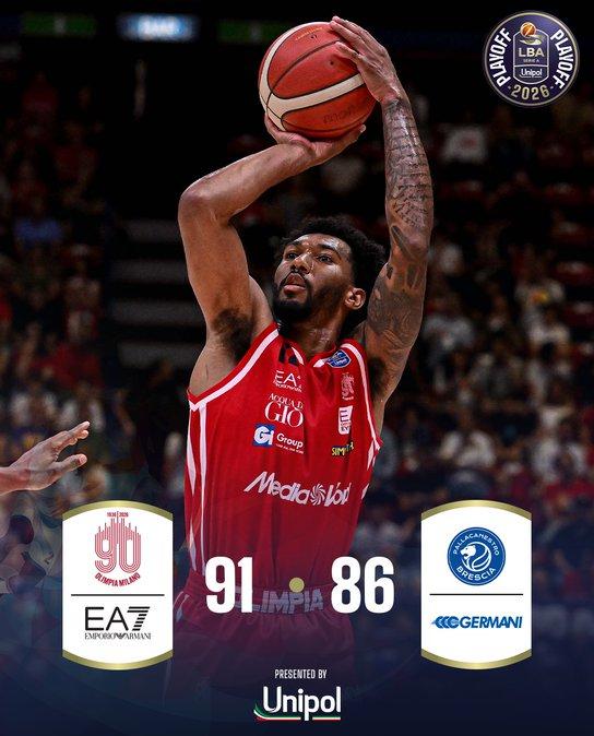 Playoff LBA 2026: L'Olimpia Milano elimina la Leonessa e vola in finale