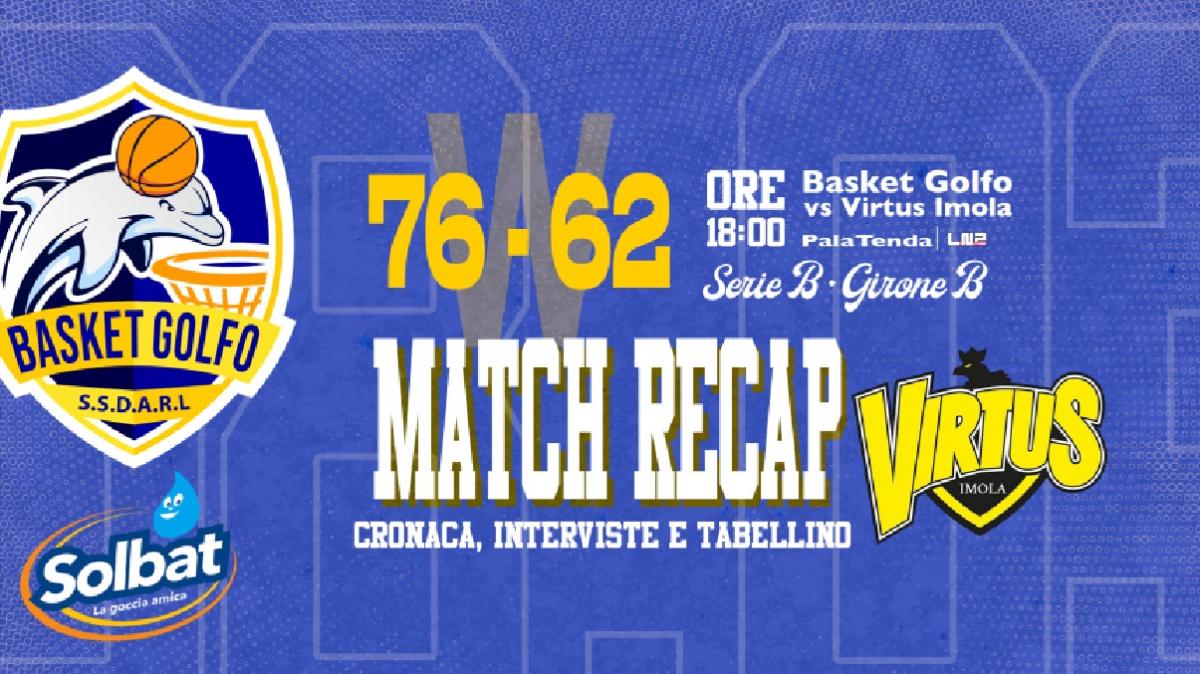 Serie B - Vittoria su Virtus Imola per il Golfo Piombino con profumo di play-In