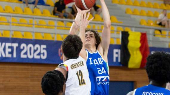 Italbasket U20, buona la prima agli Europei: Ferrari guida la vittoria sul Belgio