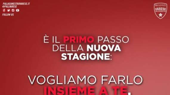 Alle 18.30 Varese presenta il nuovo corso