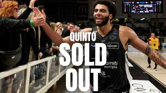 Trento, quinto sold out di fila: tutto esaurito contro Cremona