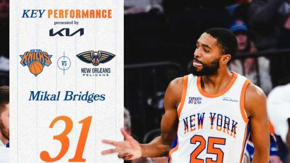 NBA - Si rivede Bridges nella vittoria dei Knicks sui Pelicans