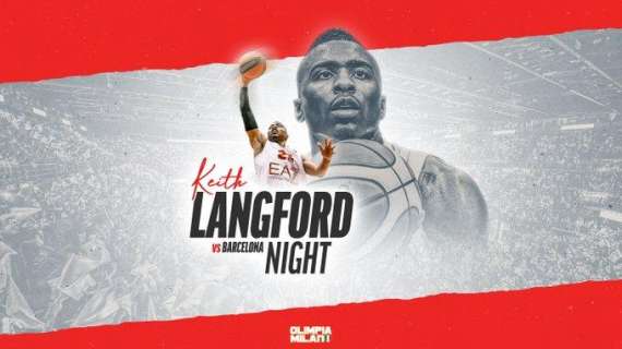 L'Olimpia Milano celebrerà Keith Langford nell'intervallo contro il Barcelona