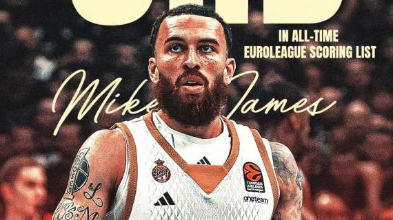 EuroLeague, Mike James supera Juan Carlos Navarro: è il 3° miglior marcatore di sempre