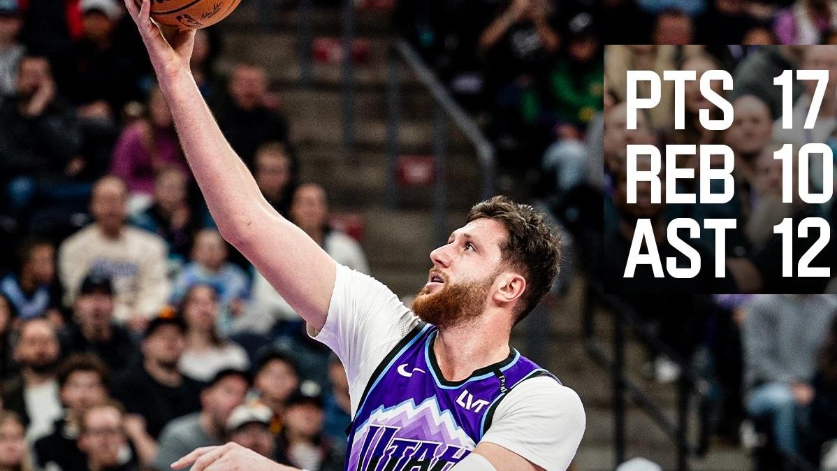 Jusuf Nurkic record: tre triple doppie consecutive in maglia Utah Jazz