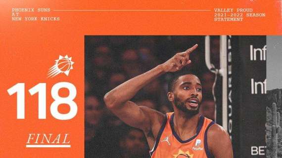 NBA - Quindici per i Phoenix Suns, facili vincitori dei Knicks
