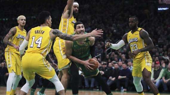 NBA - I Celtics danno ai Lakers una lezione di basket: +32!