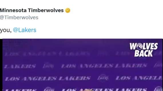 NBA - I Wolves «trollano» i Lakers su Jaden McDaniels