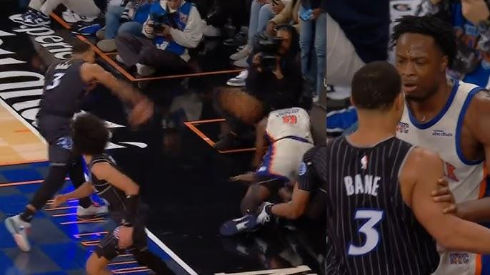 Desmond Bane senza senso: scaglia la palla a OG Anunoby fuori dal campo (video)