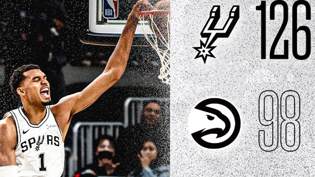 Wembanyama devastante dalla panchina: gli Spurs travolgono gli Hawks 126-98