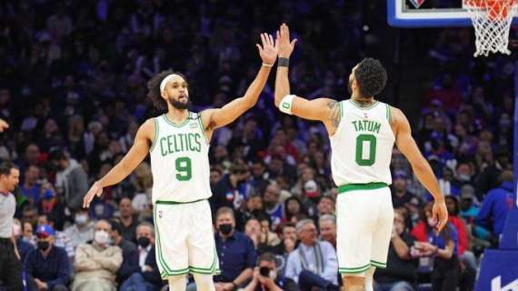NBA - I Boston Celtics umiliano i Philadelphia Sixers nel Wells Fargo Center