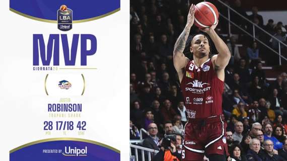 Justin Robinson MVP Unipol della 20ª giornata della Serie A 2024/25