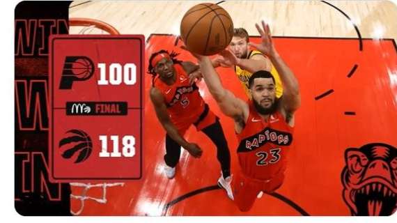 NBA - Battuta Indiana: per i Raptors prima vittoria a Toronto dopo 20 mesi 