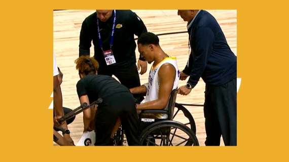 Lakers, per Darius Bazley brutto incidente nella gara con i Celtics