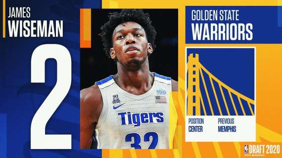 James Wiseman è la seconda scelta al Draft NBA 2020
