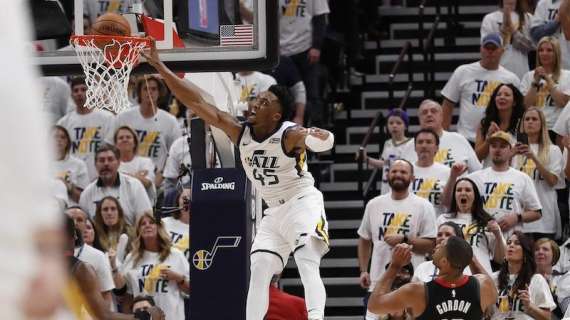 NBA Playoff - Donovan Mitchell tiene acceso il fuoco dei Jazz contro i Rockets