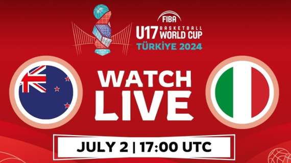 LIVE FIBA World Cup Under 17 maschile - Italia vs Nuova Zelanda 17:00