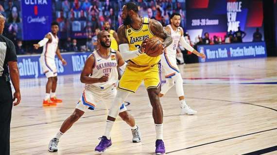 NBA - Superando i Lakers, Oklahoma City mette paura per i playoff