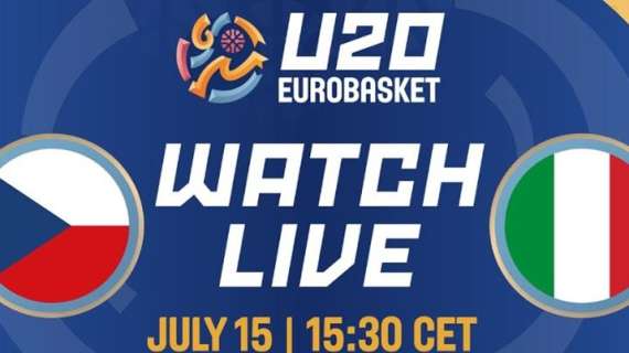 LIVE FIBA Eurobasket U20 M - Italia vs Cechia diretta streaming 15:30