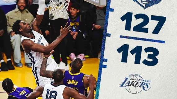 NBA - Anche i piccoli Grizzlies surclassano i Los Angeles Lakers