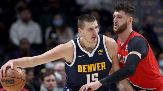 NBA - Lezione dei Nuggets a dei Blazers a scartamento ridotto