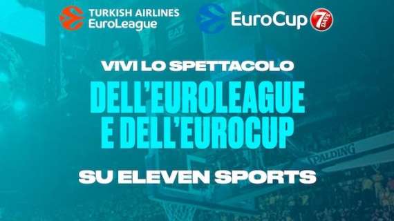 Eurolega e Eurocup su Eleven Sports: il programma del 3 e 4 maggio
