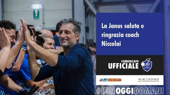 UFFICIALE B - La Janus Fabriano saluta e ringrazia coach Andrea Niccolai