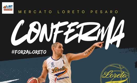 Serie B - Loreto Pesaro conferma l'argentino Lucio Delfino