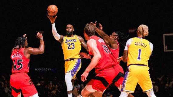 NBA - I Raptors sfiorano la vittoria rimontando i Lakers