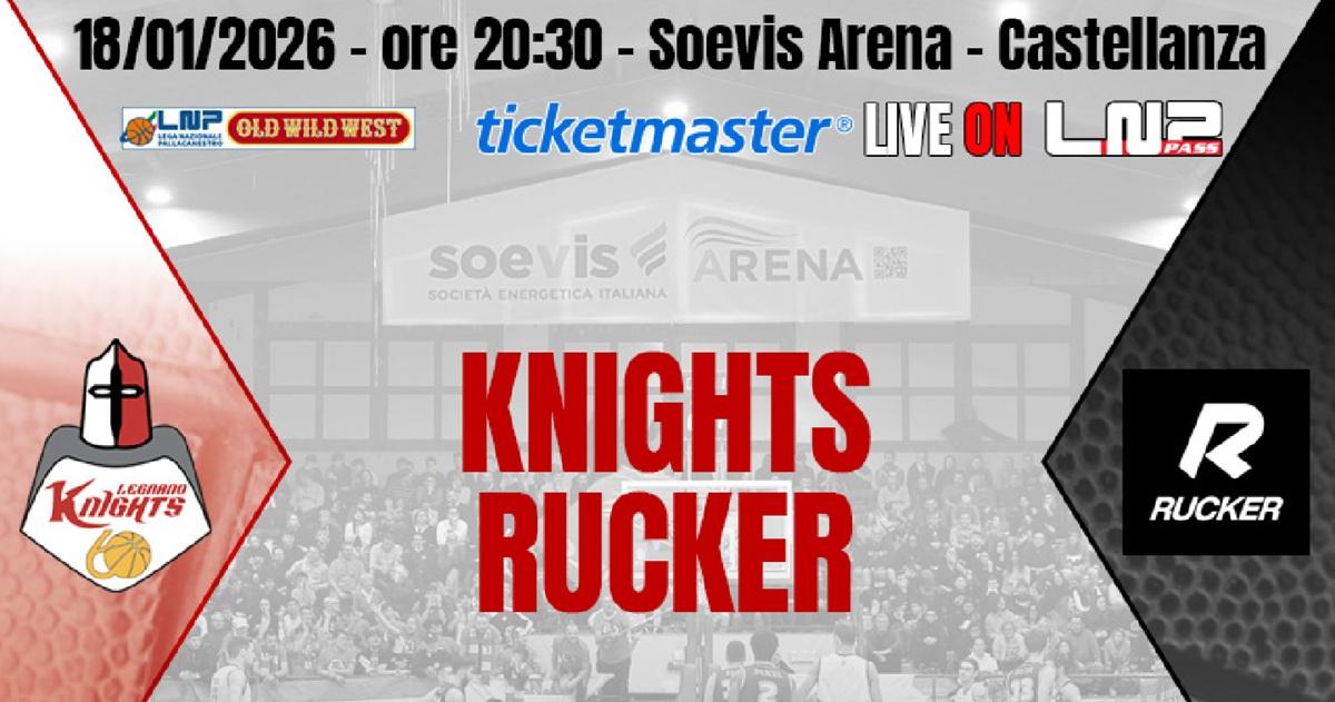 Serie B, i Legnano Knights ricevono la lanciatissima Rucker di Campanella