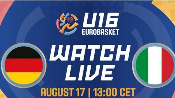 LIVE FIBA Eurobasket U16F - Italia vs Germania diretta streaming 13:00