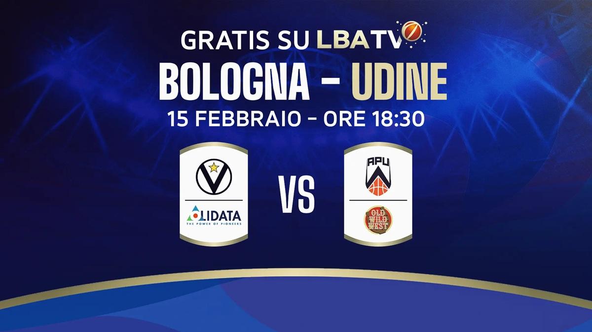 Come vedere gratuitamente Virtus Olidata Bologna vs APU Old Wild West Udine 