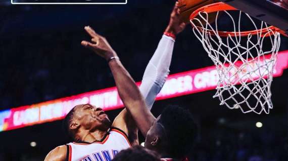 NBA - Thunder vs Rockets la risolve una schiacciata di Westbrook
