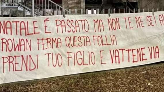 Pistoia, striscione contro Ron Rowan: «Ferma questa follia, prendi tuo figlio e vattene via»